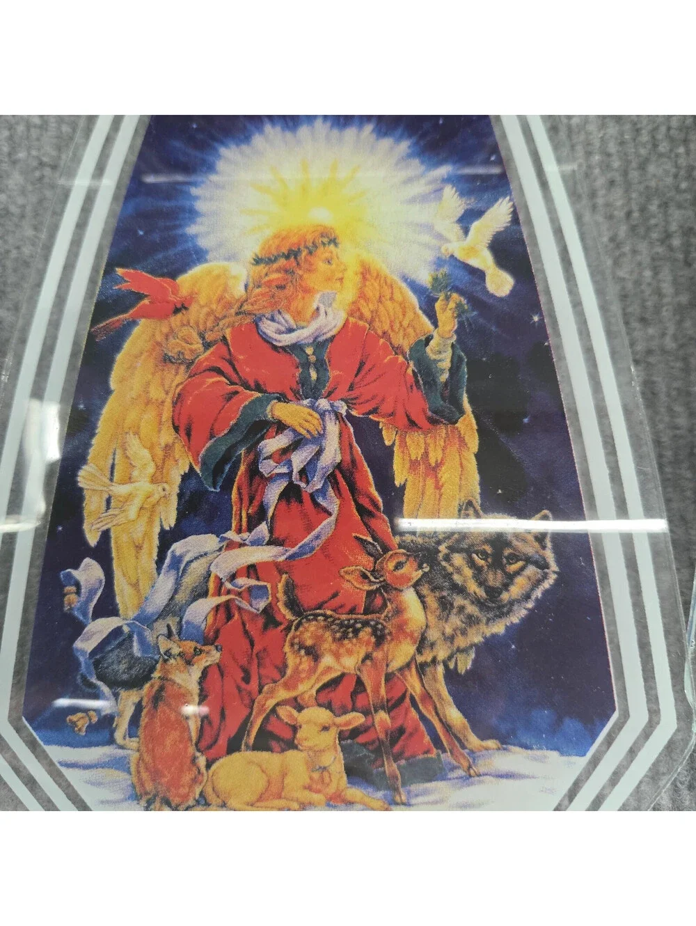 OK Lighting Angel/Animals Glass Lamp Shade Panels Set of 6